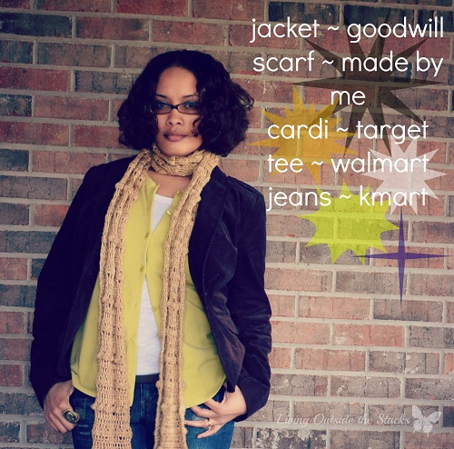 Brown Jacket Citron Sweater and Jeans {Living Outside the Stacks}