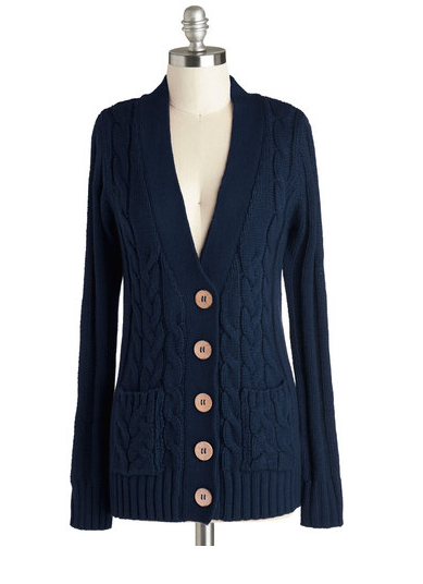 Your Fireside of the Story Cardigan in Navy {Modcloth}
