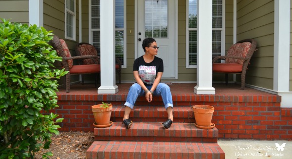 Christian Graphic Tee and Oxfords {Living Outside the Stacks}