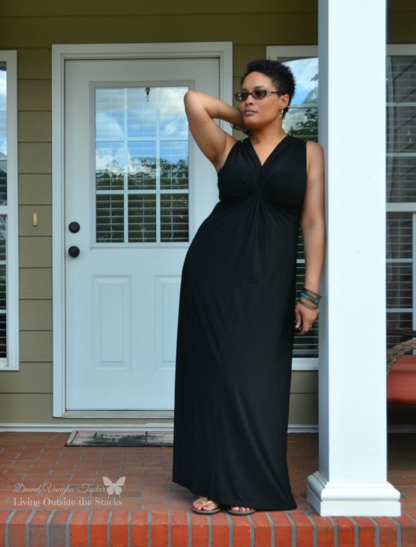 Black Maxi Dress and Gold Sseko Sandals {living outside the stacks}