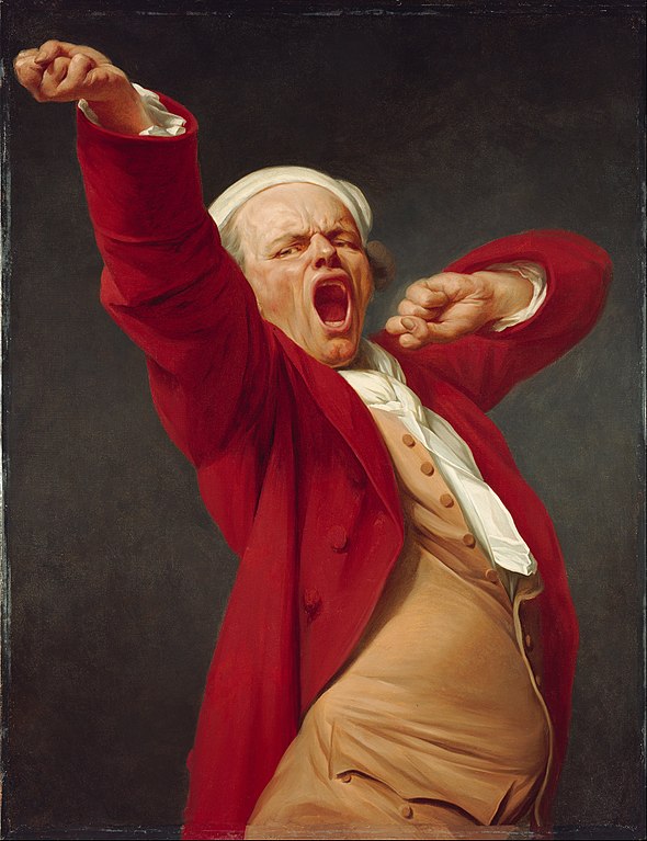 "Self portrait, yawning" by Joseph Ducreux