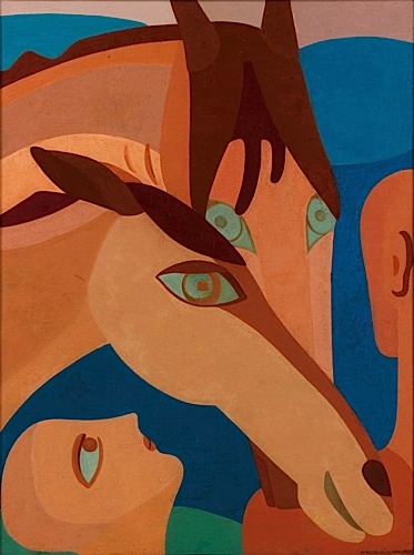 Personnages Aux Chevaux 1935 by Marcelle Cahn