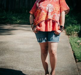 Daenel T {living outside the stacks} Kantha Bae Crop Top and Denim Jeans