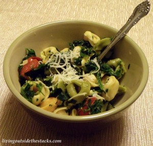 Spinach, Tomato and Cheese Tortellini