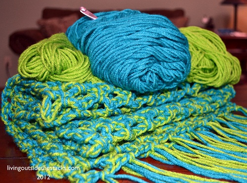 Peacock Lime Scarf {Crochet}