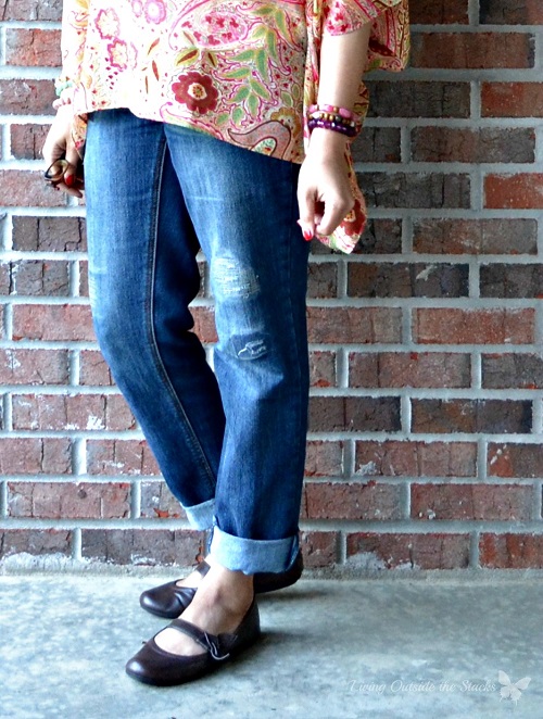 Paisley Top, Jeans, and Mary Janes {Living Outside the Stacks}