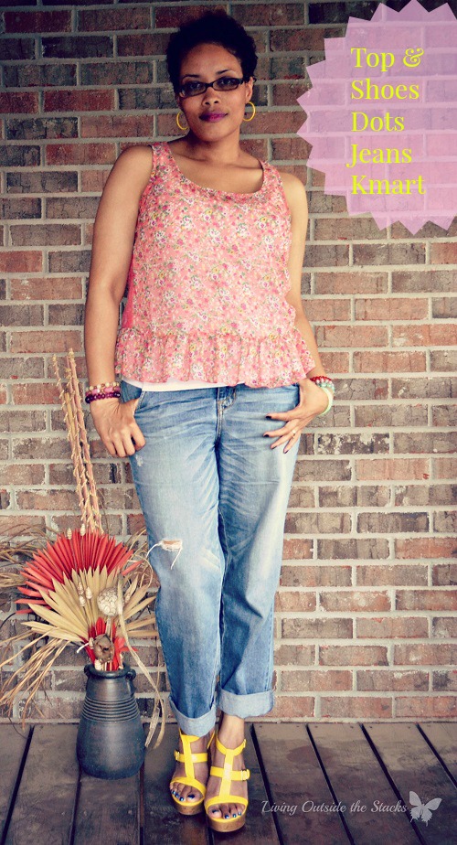 Pink Tank Jeans and Yellow Wedges {Living Outside the Stacks}
