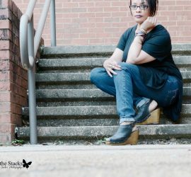 Black Tunic Jeggings and Black Wedges {living outside the stacks}