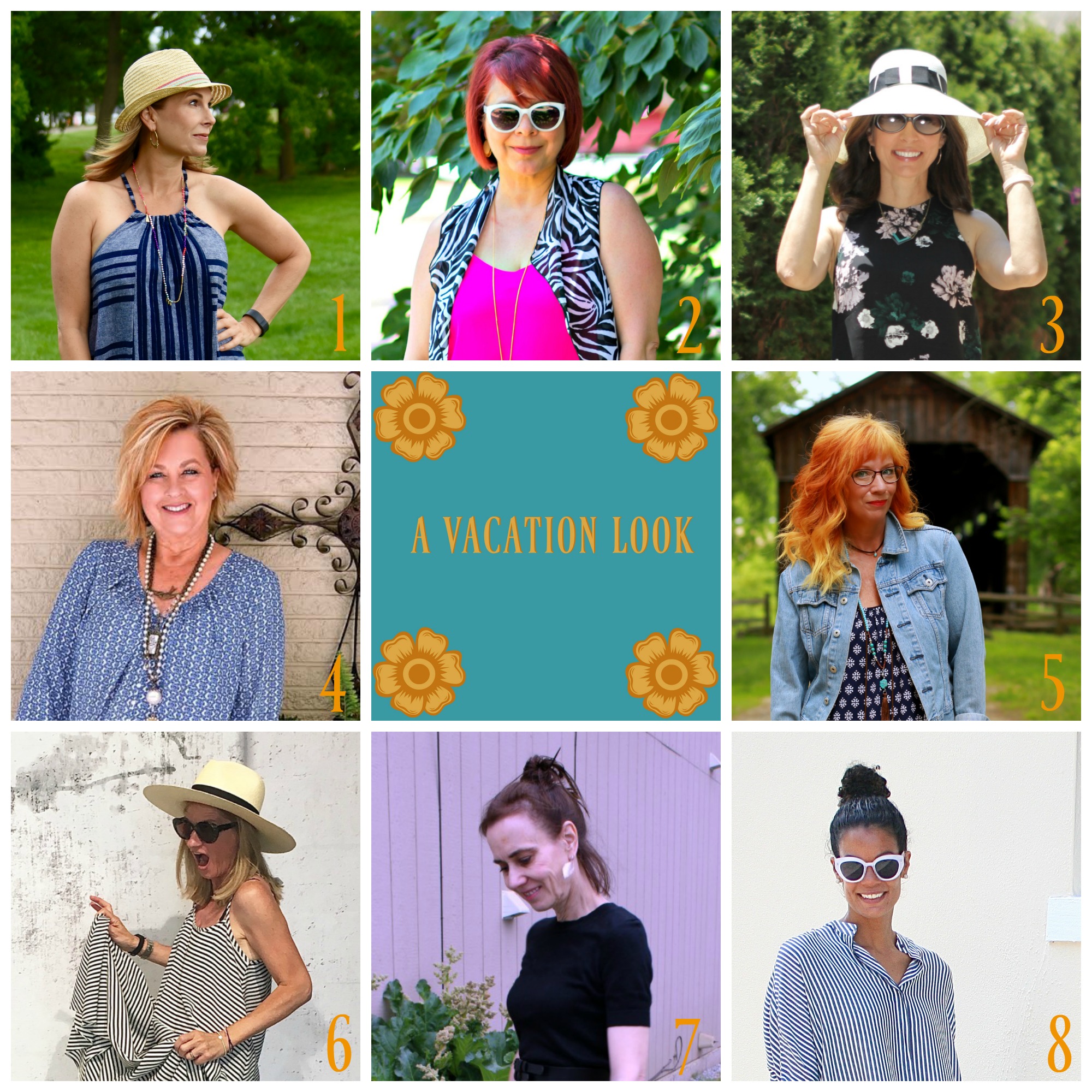 Ageless Style Linkup Collage {A Vacation Look}