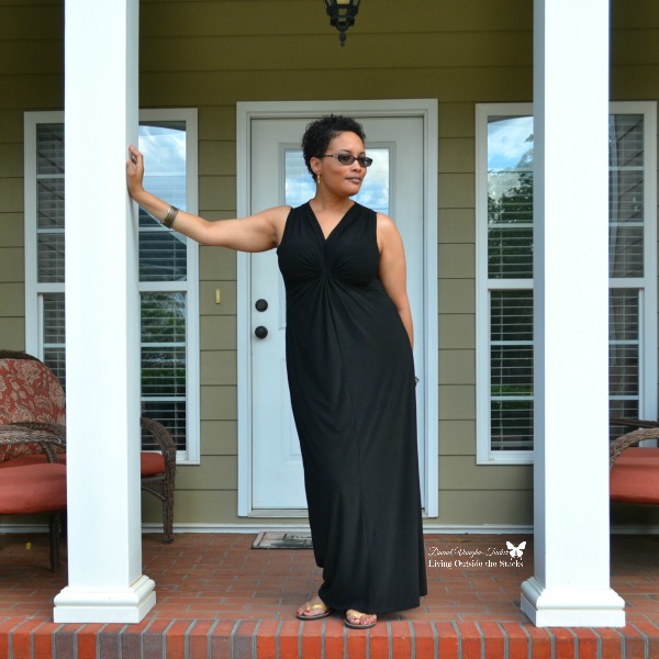 Black Maxi Dress and Gold Sseko Sandals {living outside the stacks}