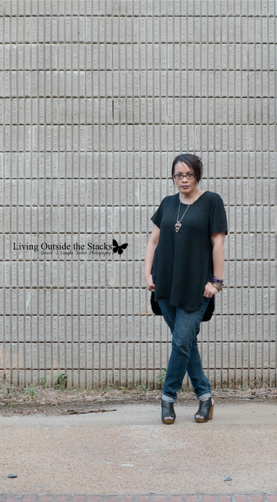 Ageless Style Linkup Black Sweater Jeggings and Black Booties {living outside the stacks}