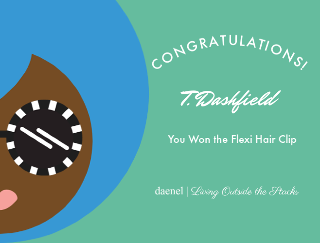 Flexi Hair Clip Winner Name {living outside the stacks}