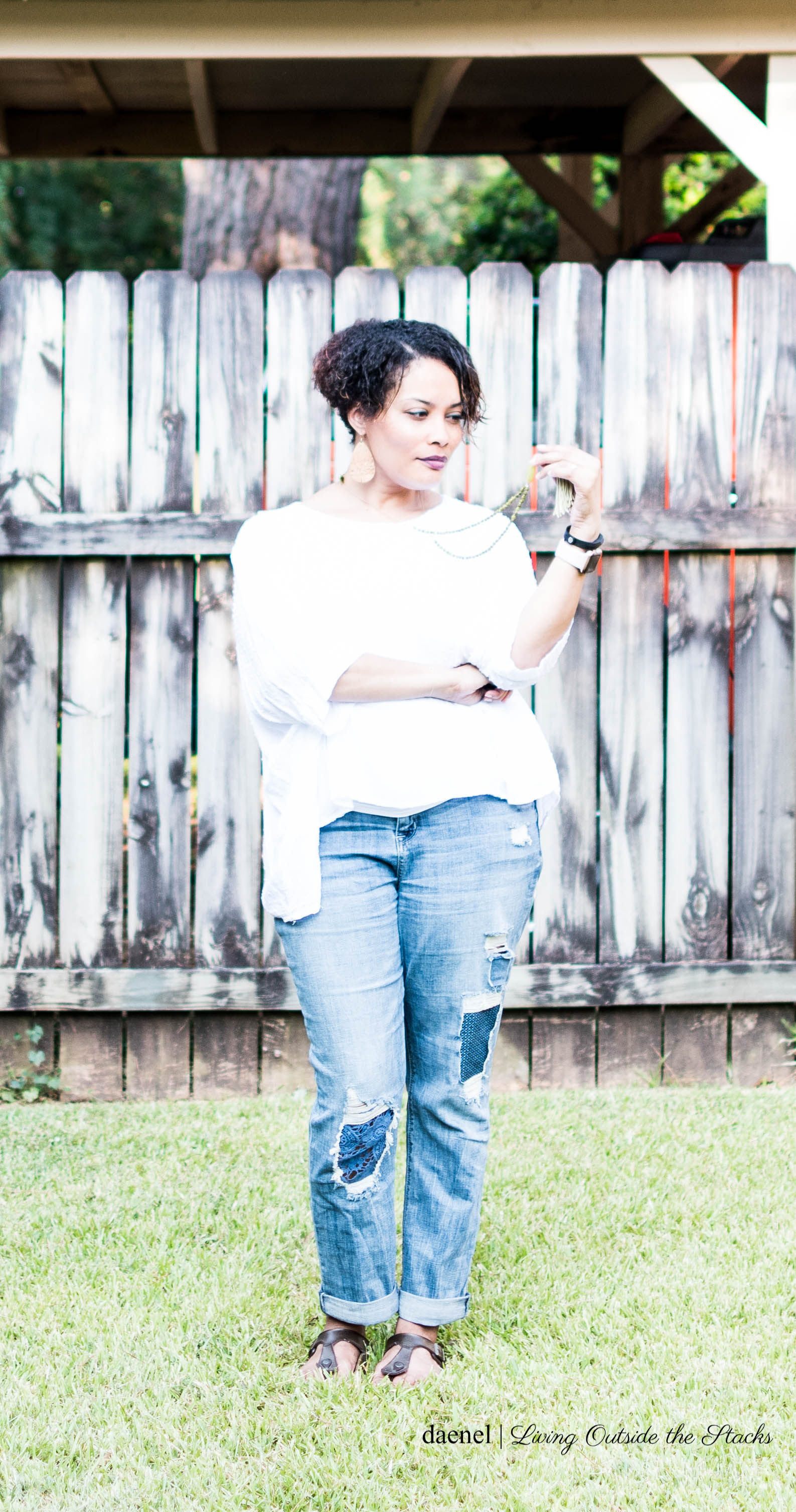 Laurie Felt Underpatch Weekender Jeans {living outside the stacks}