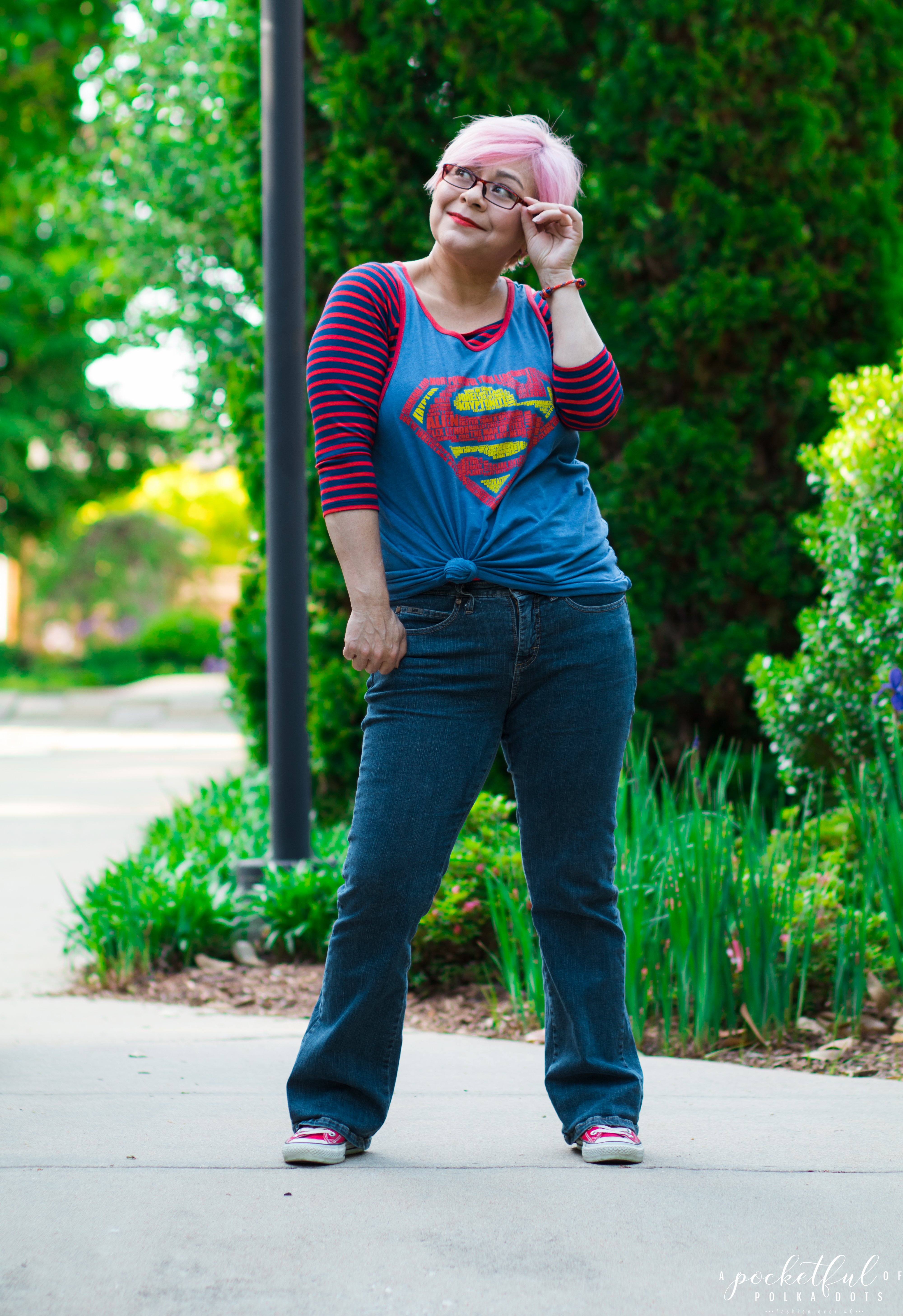 Superhero Jennie {a pocketful of polka dots} #fabforties #fab40s