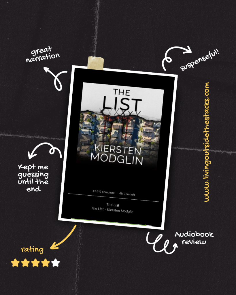 The List Audiobook Review {living outside the stacks} Follow @livingoutsidethestacks_reads on Instagram
