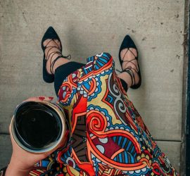 Dolce Vita Zuri Dress with Black Cropped Pants and Ankle Wrap Flats {living outside the stacks} Follow @DaenelT on Instagram