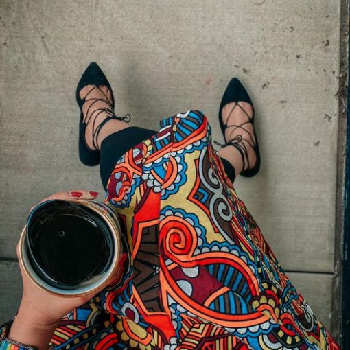 Dolce Vita Zuri Dress with Black Cropped Pants and Ankle Wrap Flats {living outside the stacks} Follow @DaenelT on Instagram