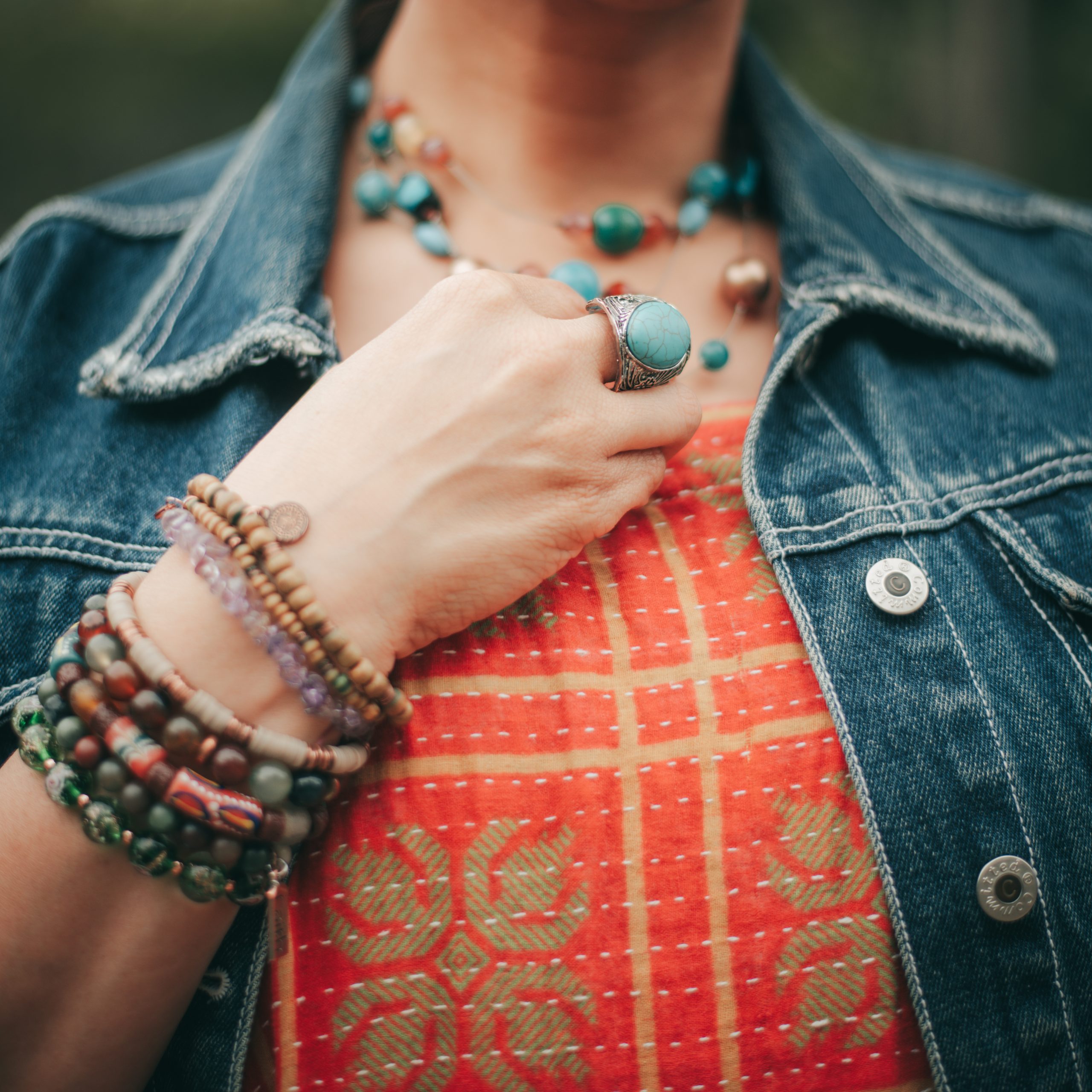 Denim Vest Kantha Bae Gonna Shine Maxi and Boots {living outside the stacks} Follow @DaenelT on Instagram 004