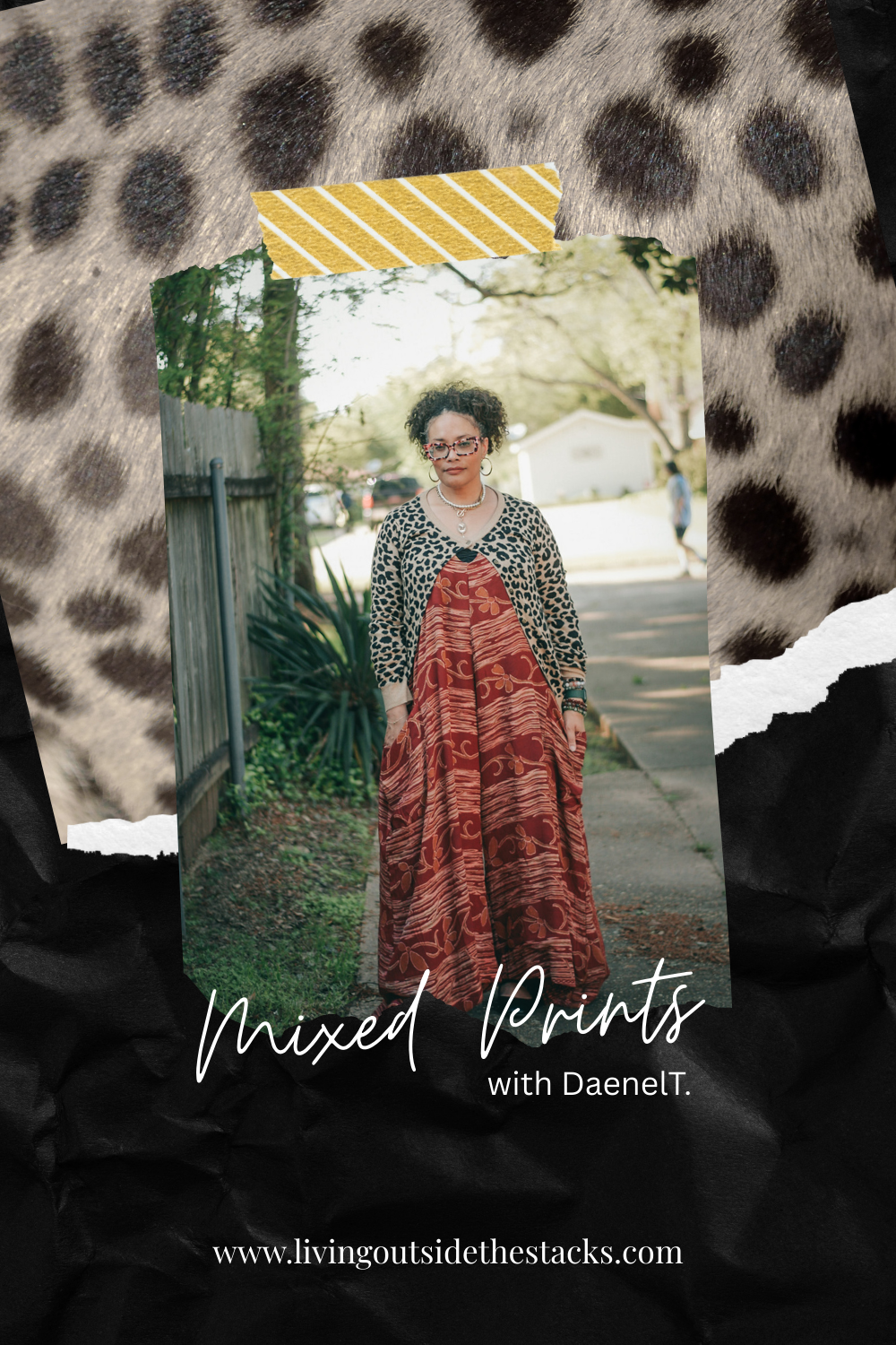 What I Wore Animal Print Cardi and Kantha Bae Jumpsuit {living outside the stacks} Follow @DaenelT on Instagram