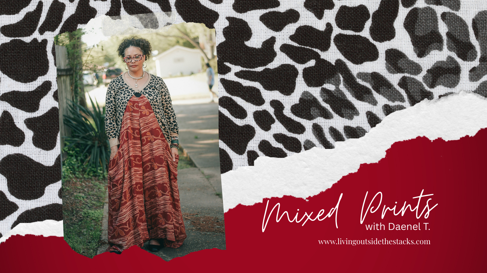What I Wore Animal Print Cardi and Kantha Bae Jumpsuit {living outside the stacks} Follow @DaenelT on Instagram