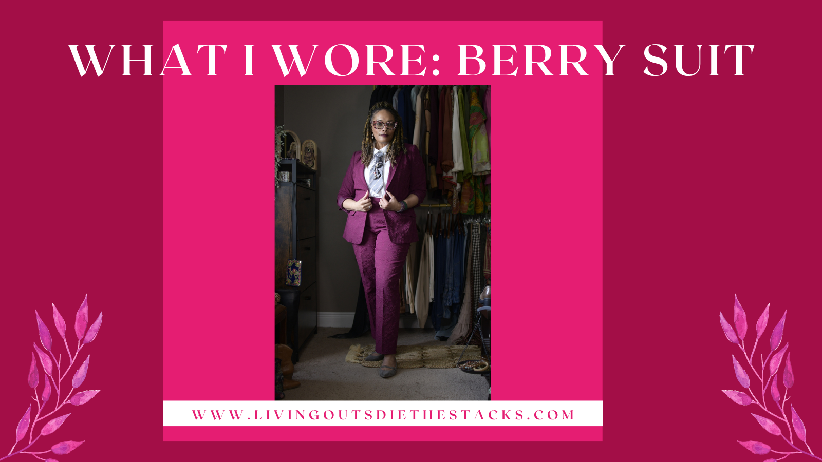 Berry Suit with White Shirt and Gray Tie {living outside the stacks} Follow @DaenelT on Instagram #OOTD