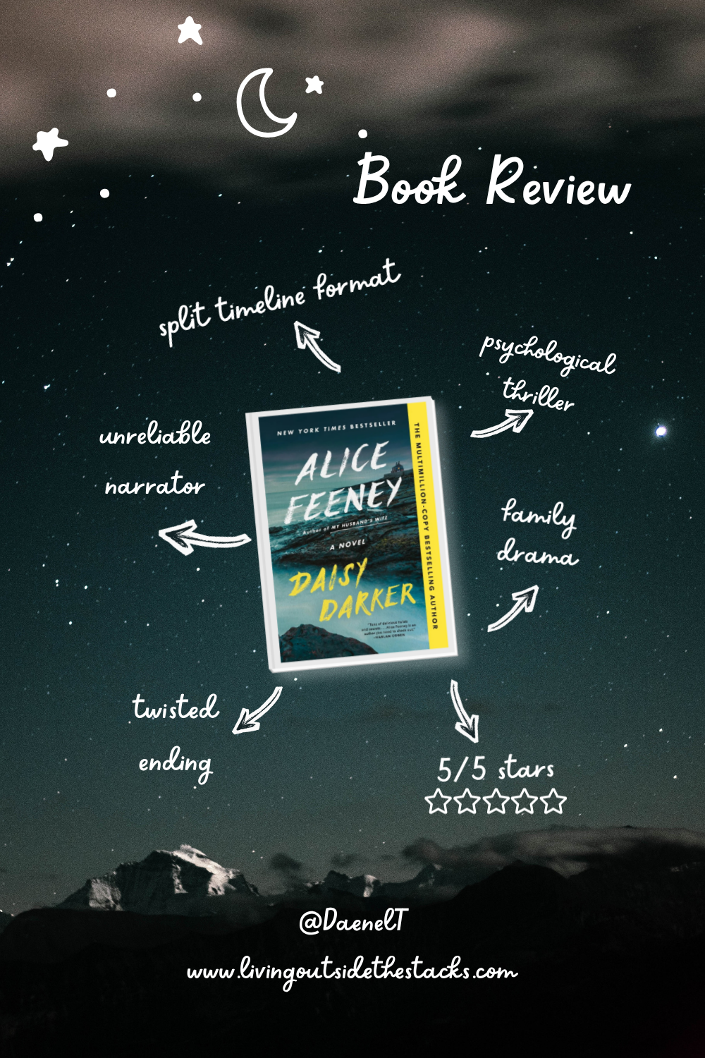 Daisy Darker Book Review 002 {living outside the stacks} Follow @DaenelT on Instagram #AliceFeeney #BookReview #Mystery #PopularFiction
